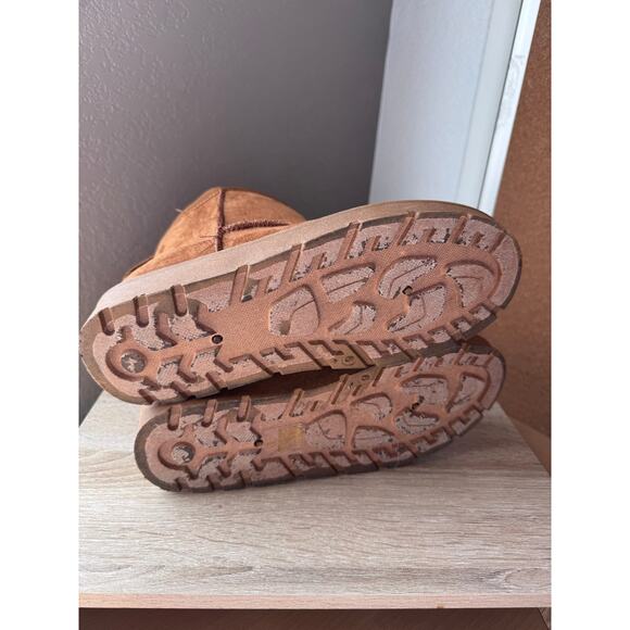 Women's Brown Faux Fur Lined Winter Boots - Size 6 - Picture 4 of 7